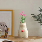 Sweet cat flower vase