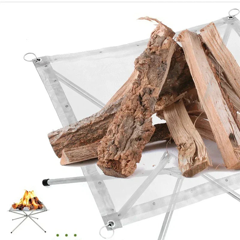Pyroniq Outdoor Fire Pit | Foldable & Stable | Stainless Steel | For Camping & Garden