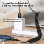 Universal Spring Telescopic Fast Charging Cable USB-C & Lightning