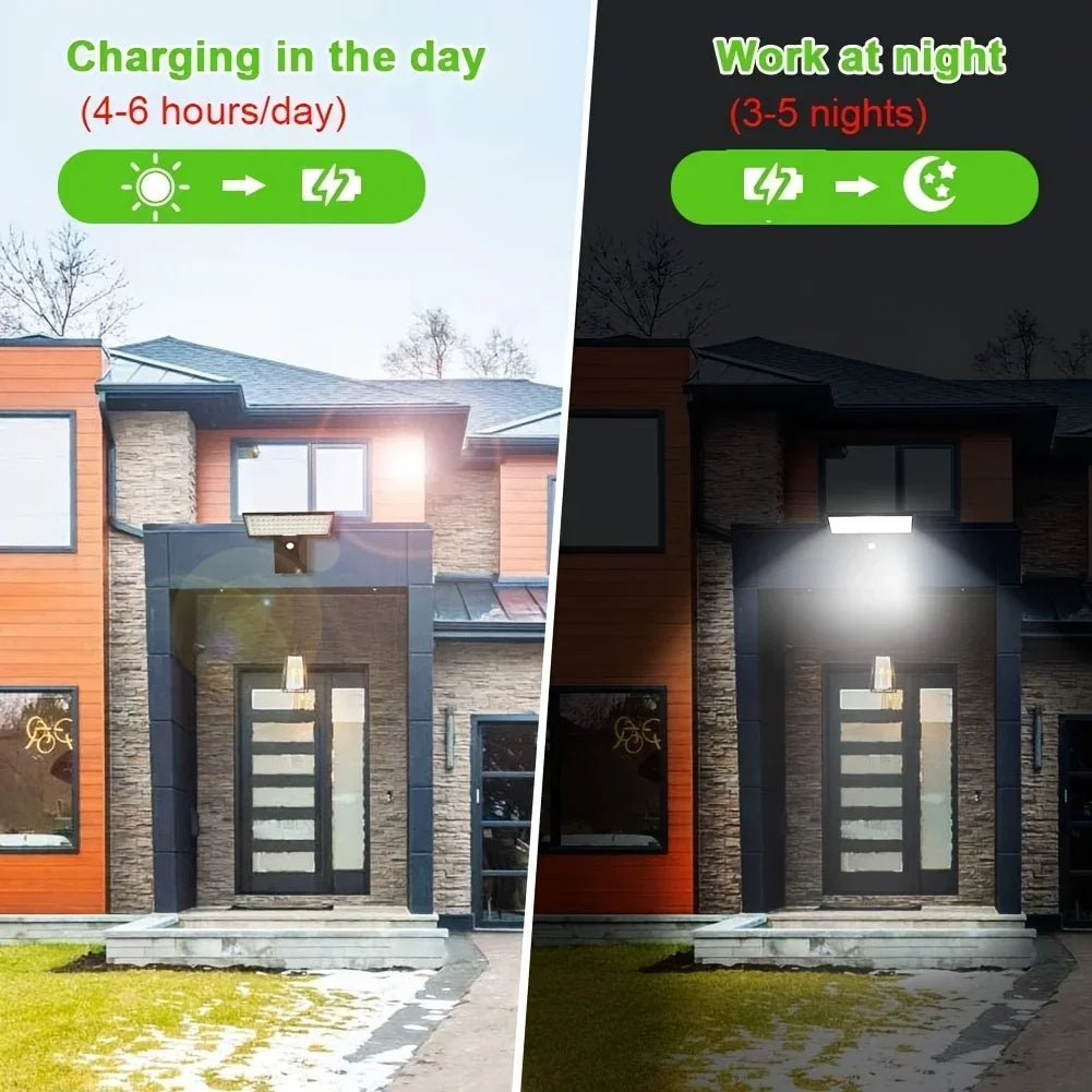 Solargo Lightpro Solar Wall Light Outdoor | Motion Sensor & 4 Modes | 90 LEDs | Waterproof & Extremely Bright