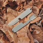 Compact 2-in-1 Camping Cutlery Set - Detachable Knife and Fork, Ideal for Travel