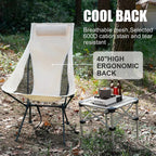 Trekalux Outdoor Chair | Ultralight & Foldable | 150 kg Load Capacity | Weatherproof Oxford Fabric