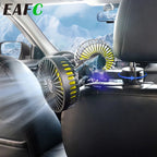 Auto Cooling Fan AIRCURA DUO | 3 Speeds | USB Charging | 360° Rotatable | For Backseat & Headrest