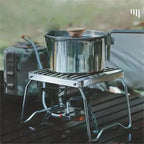 FlameRack Folding Grill Stand | Stainless Steel & Foldable | For Outdoor & Camping | 3 cm Packed Size