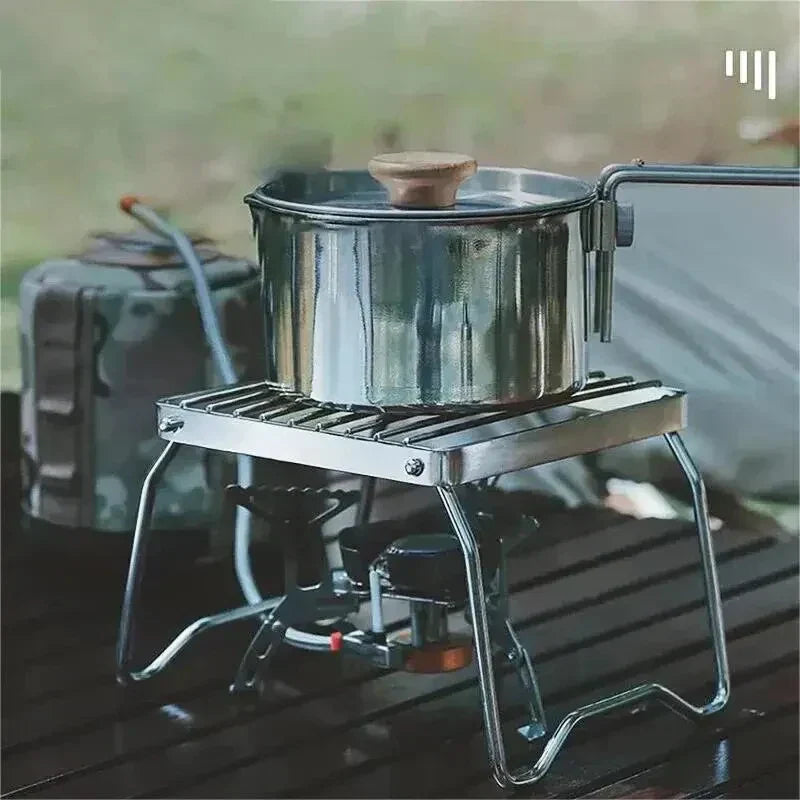 FlameRack Folding Grill Stand | Stainless Steel & Foldable | For Outdoor & Camping | 3 cm Packed Size