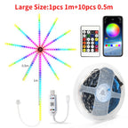 RGBIC Fireworks String Lights | Bluetooth & Music Control via App | 5V USB Dream Color Garland for Party, Wedding & Christmas | Aurafyre