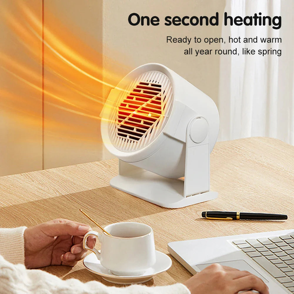 Portable Electric Desk Heater with Warm Air Fan and Foot Warmer for Home and Office