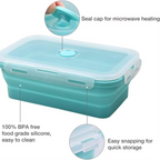 Collapsible Silicone Food Storage Containers with Lids 3 Pack Set 40oz