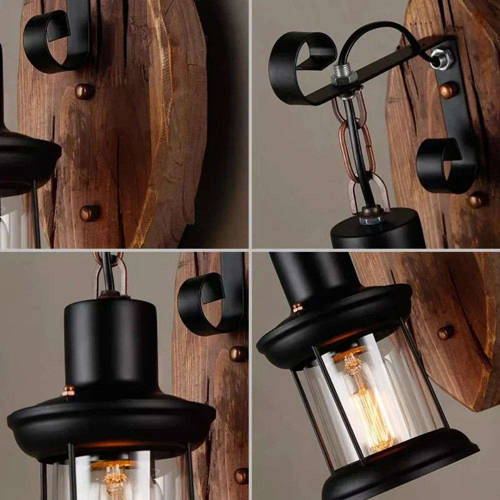 Retro Lantern Lamp Industrial Lantern Wall Light