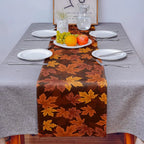 Autumna LeafRunner Table Runner Linen | Maple Leaf Autumn Decor | Washable & Durable | 150–200 × 33 cm