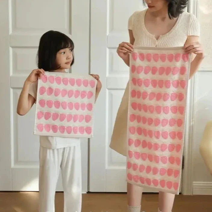 Strawberry Series Cotton Towel Collection