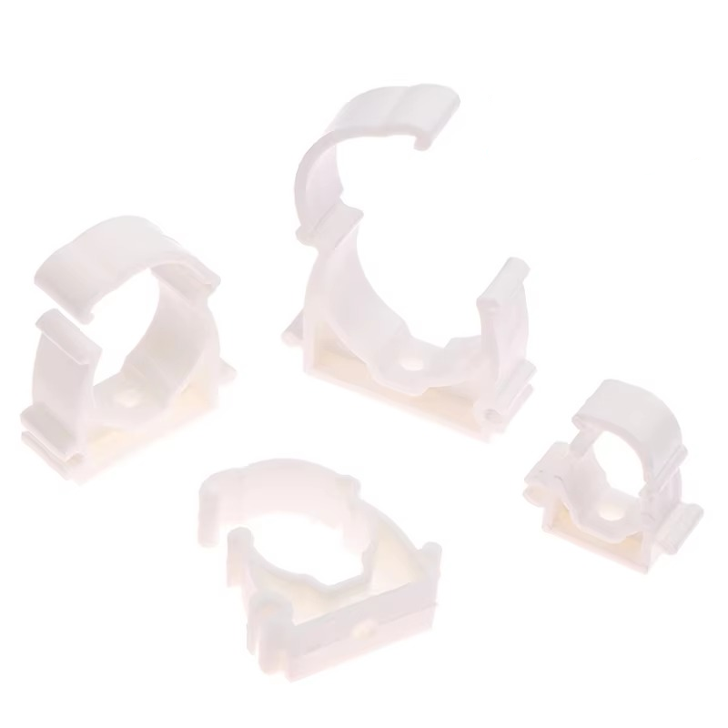 Plastic PPR Pipe Clamp Holders with Protective Cover, Set of 20