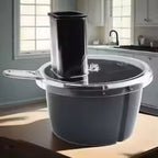 MixProTec Multifunctional Accessory Set for Thermomix TM5/TM6 | Cutting Disc, Container & Lid | Dishwasher Safe & Food Safe