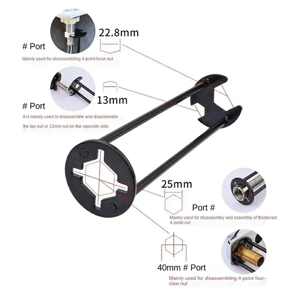Dual-Headed Easy Repair Faucet Wrench