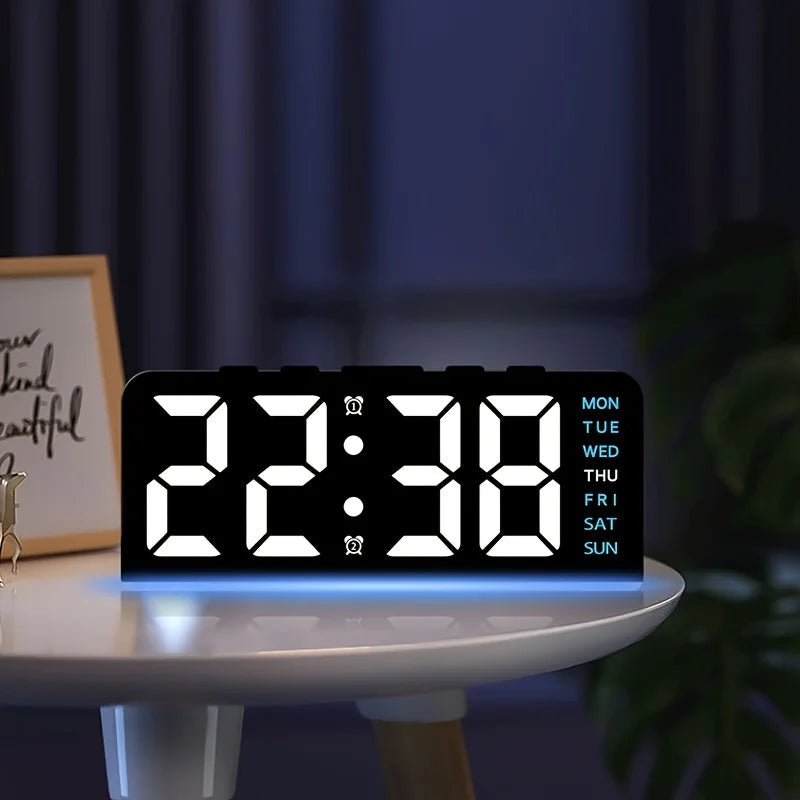 Modern LED All Week Display Night Lamp Alarm Clock
