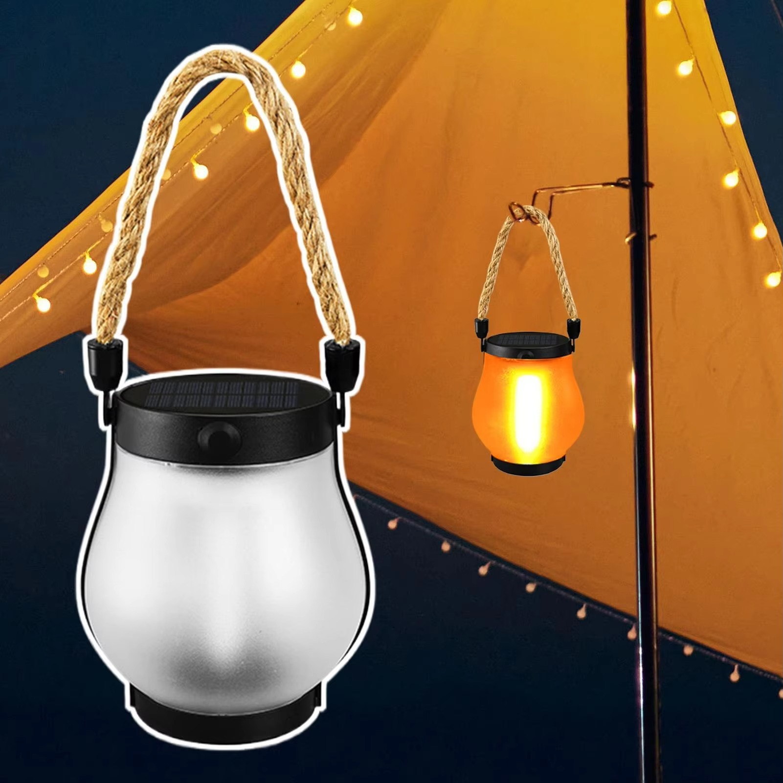 Outdoor Weatherproof Solar Flame Lamps