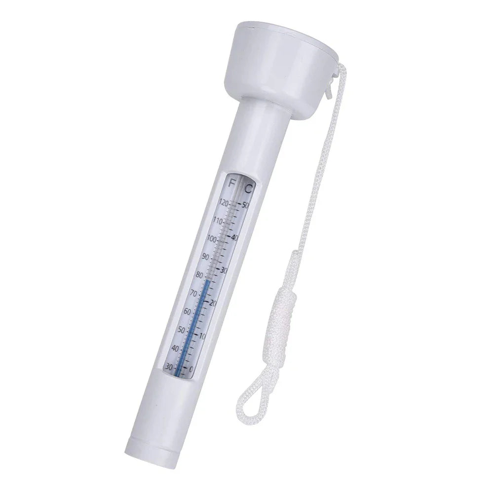 THERMAVIA Pool thermometer | Floating water thermometer 0–50 °C | For pool, hot tub, spa & thermal bath | Waterproof & easy to read