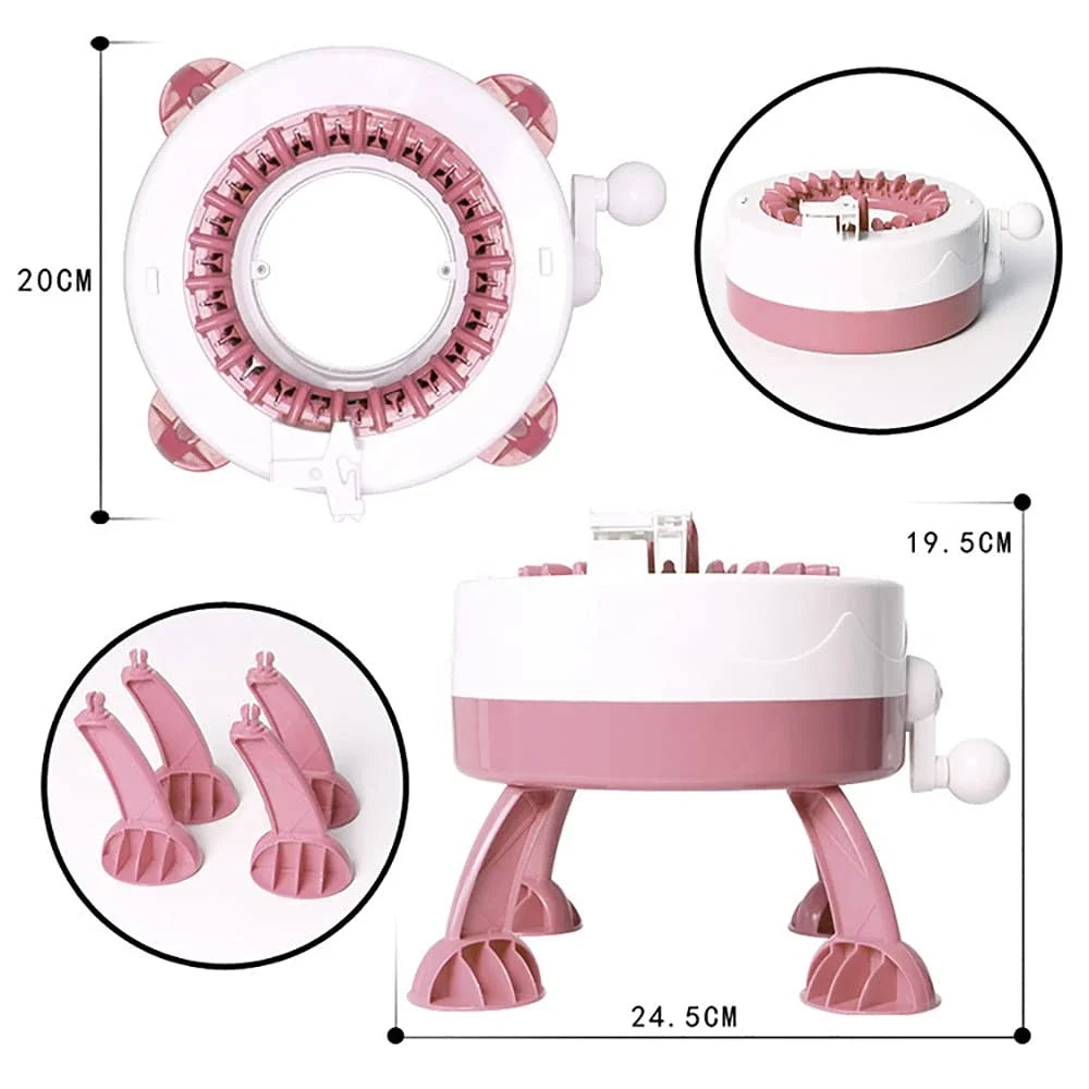 Strickolino Knitting Machine | 22 Needles | Automatic Circular Knitting Set for Beginners & Adults | Fast Knitter with Accessories