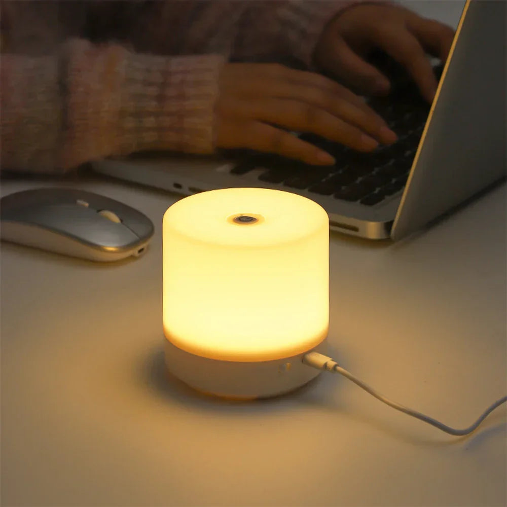 Creative USB Nightstand Lamp - Touch-Dimming LED Night Light for Bedroom & Student Dormitory