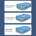 Luftolino Inflatable Children's Paddling Pool | 110–180 cm | Extra Thick PVC | Cartoon Design for Garden & Balcony