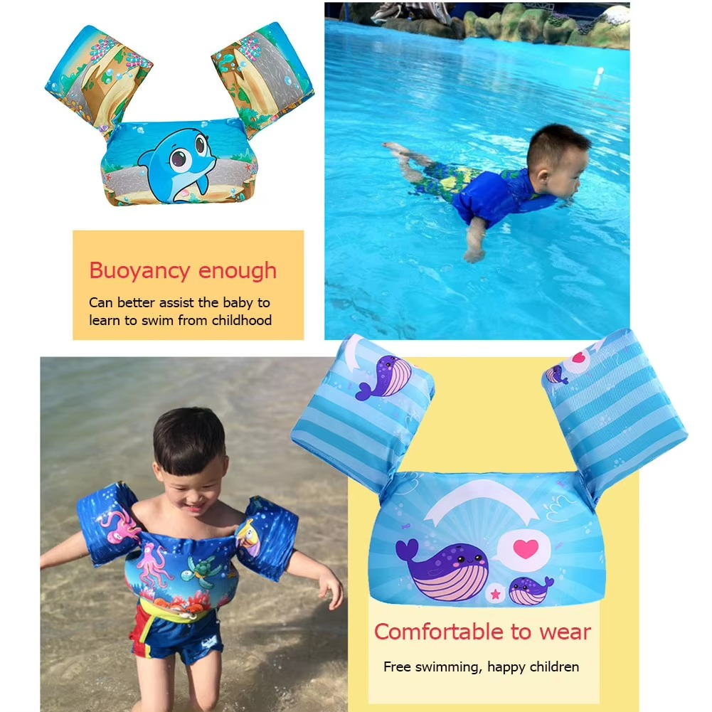 Kids Swim Arm Float and Safety Vest with Buoyancy Support