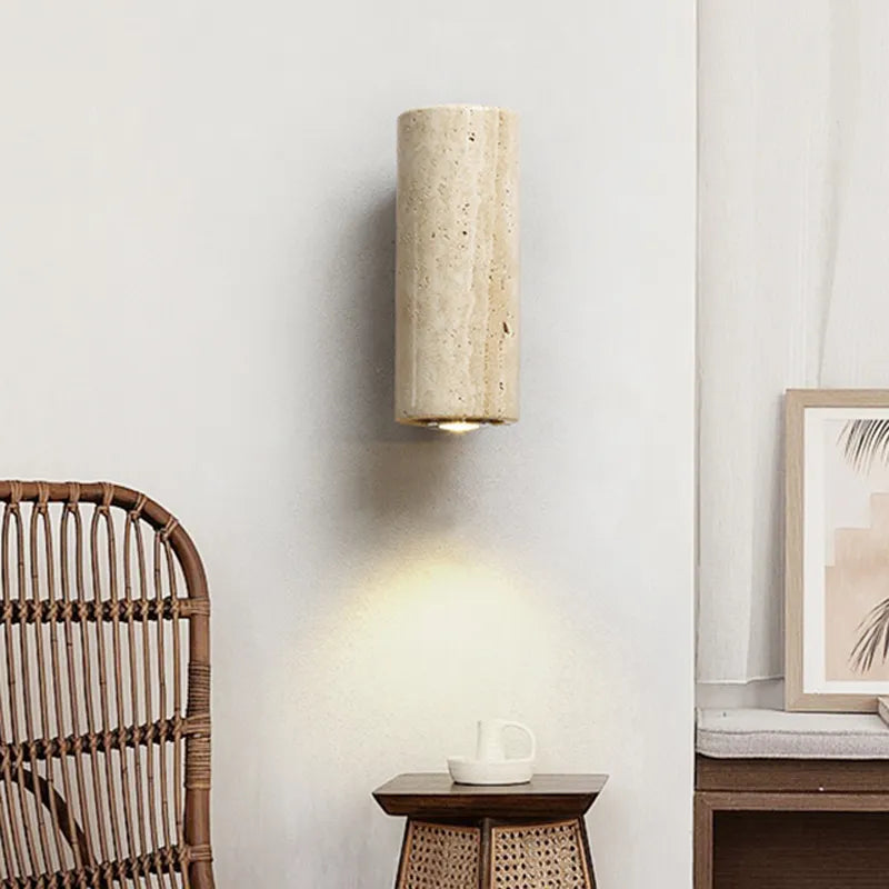 Modern Natural LED Wall Lamp made of Travertine
