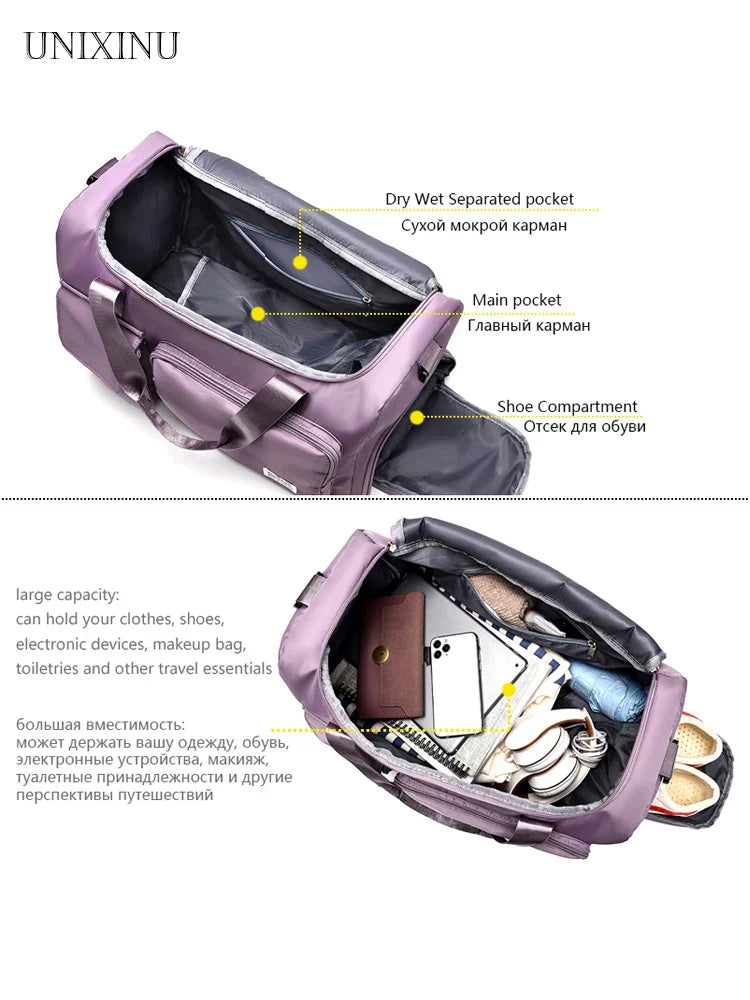 Veyora WeekAir | All-in-One Travel Bag | Trolley Loop & Shoe Compartment | 35L