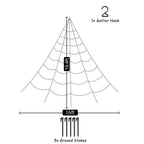 CreepyWeb XXL Spider Web | Triangular | 5 m | Fluffy Halloween Decoration for Garden & Home