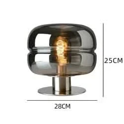 Scandinavian Glass Table Lamp – AuroraForm E27