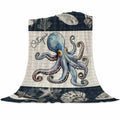 Octopus Shell Starfish Throw Blanket