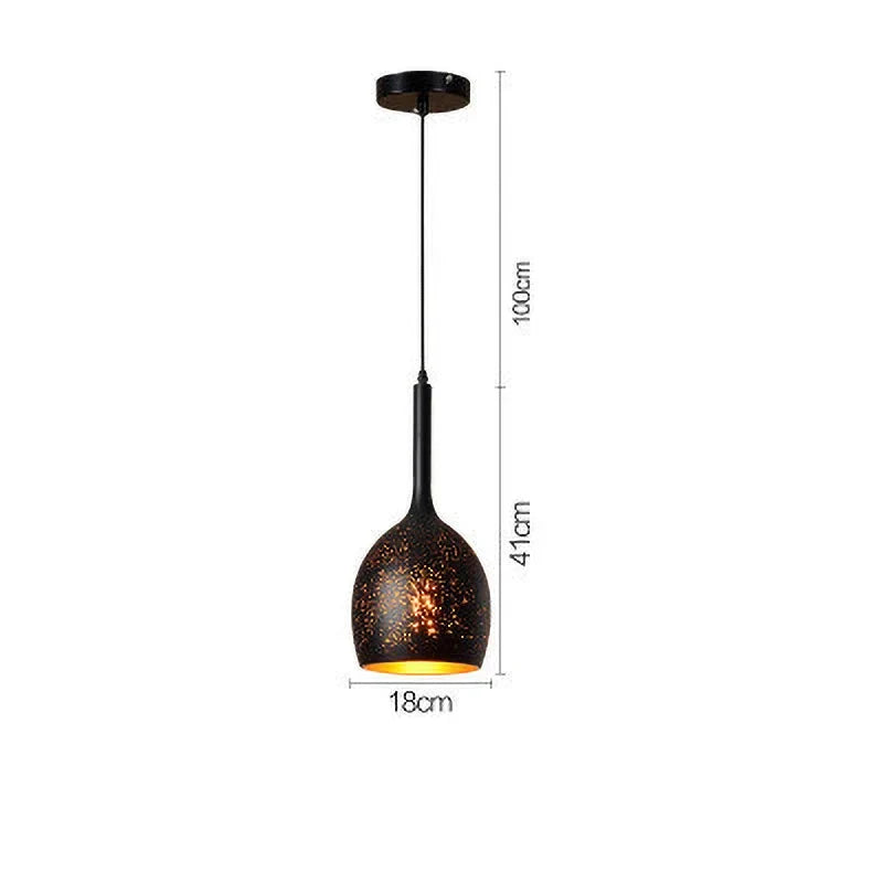 Vintage Iron Pendant Lamp in Scandinavian Retro Loft Style