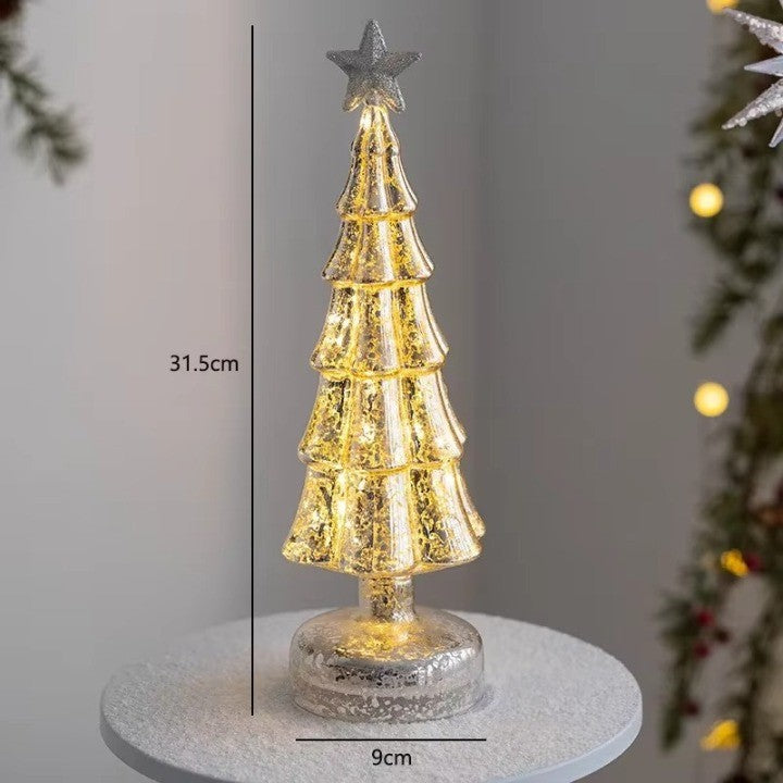 Christmas Time LED Frosted Glass Tree Lamp