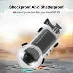 Invisible Waterproof Dive Case for Insta360 X3 - 164 ft Underwater Housing Shell