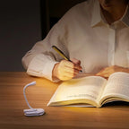 Mini Book Light - Portable Clip-On Night Light with USB Charging, Dimmable LED for Bedroom, Eye Protection, and Camping - 360° Flip Clip Book Lamp