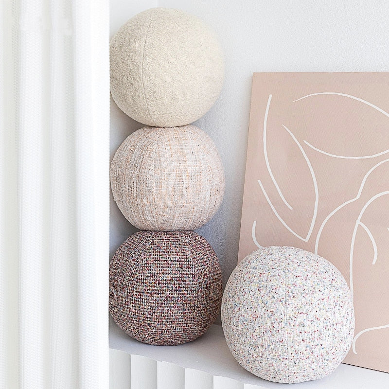 Tweed Globe Cushion