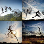 Fairies on a Milk Thread Art Sculpture