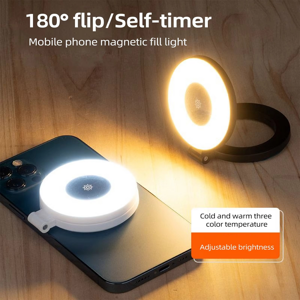 Mini Magnetic Selfie Ring Light - Pocket Clip-On LED Light
