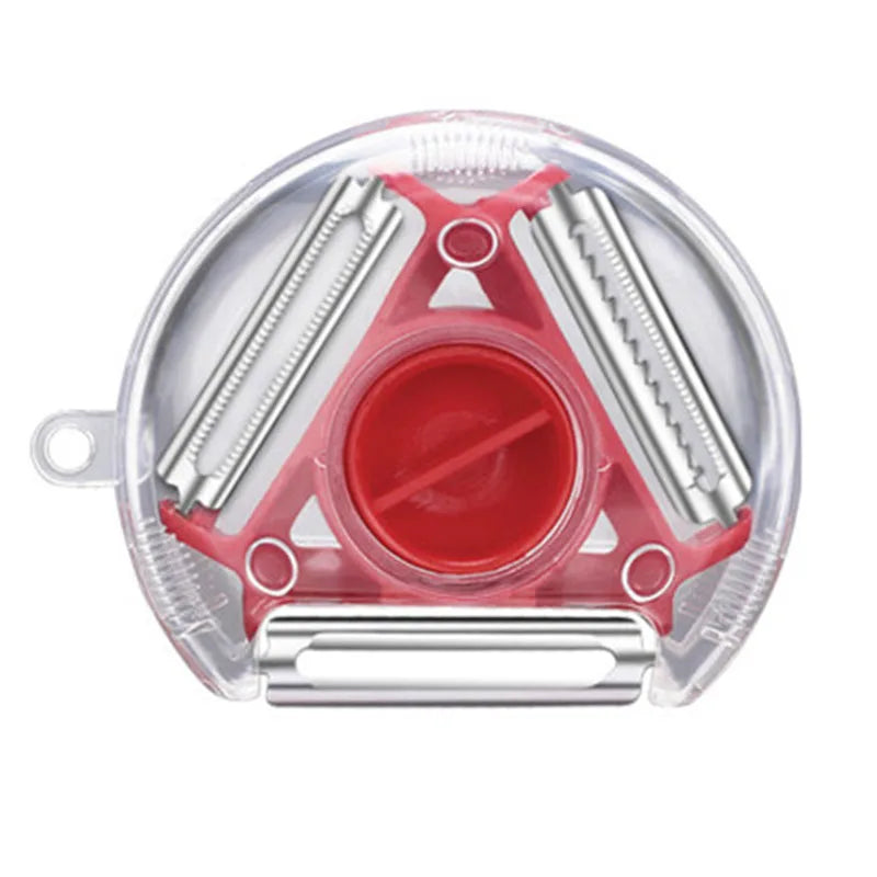 Peelvanta 3-in-1 Peeler | Stainless Steel Blades | Julienne & Serrated | Dishwasher Safe
