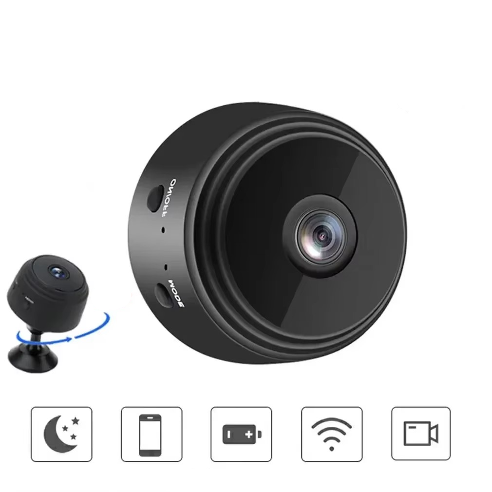 Compact HD 720P Wireless Mini Smart Security Camera with Mobile Monitoring