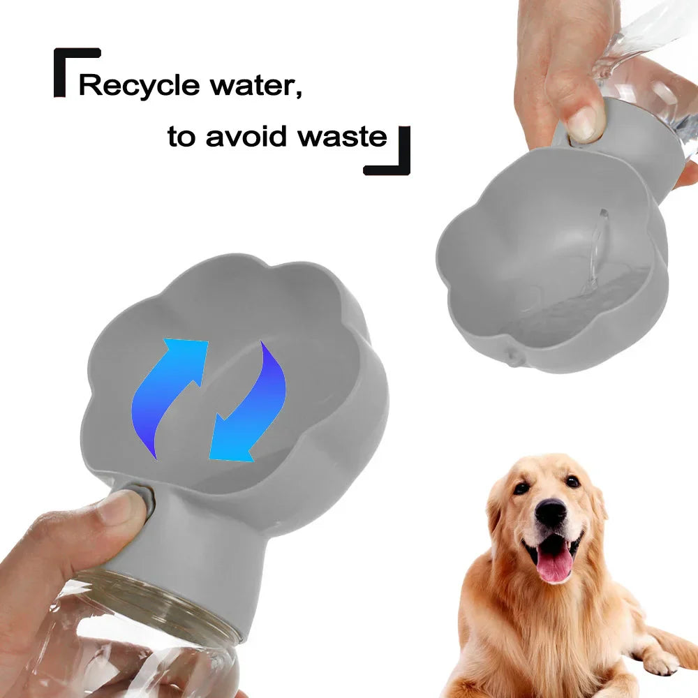 Droppa DuoBottle Drink Bottle | 2-in-1 Water & Food Dispenser for Dogs & Cats | Leaksproof & Portable | 380 ml / 530 ml