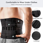 Breathable Lumbar Support Band with 360° Support and Memory Aluminum