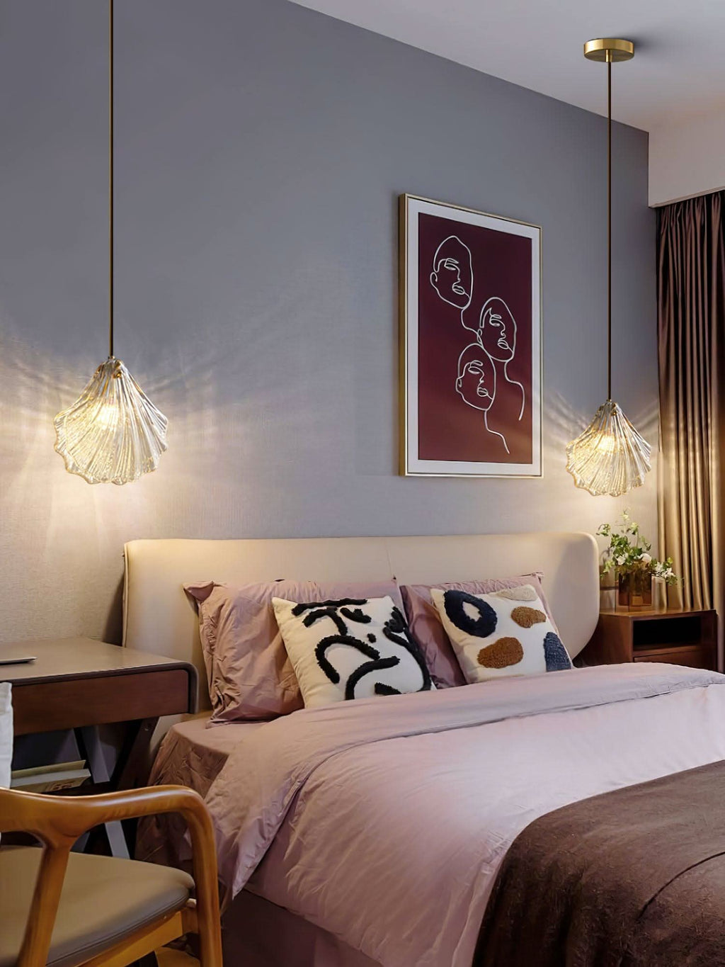 Mini Shell Pendant Light – Glass Coastal Design