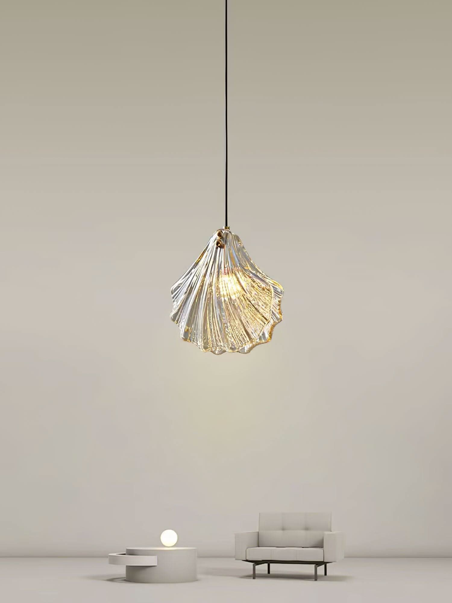 Mini Shell Pendant Light – Glass Coastal Design