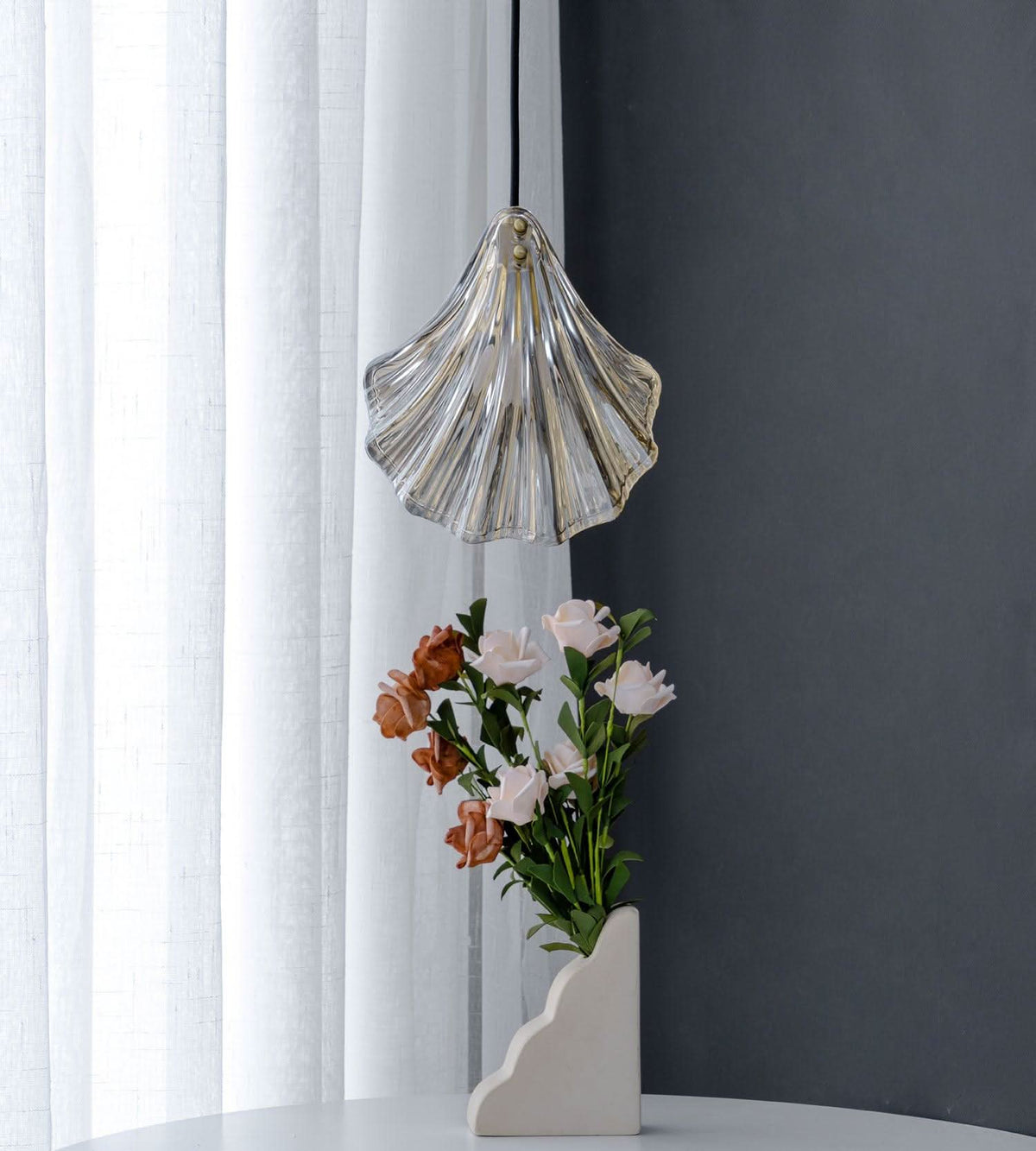 Mini Shell Pendant Light – Glass Coastal Design