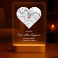 LichtZauber Night Light | Personalized LED Night Light with Wooden Base for a Cozy Atmosphere