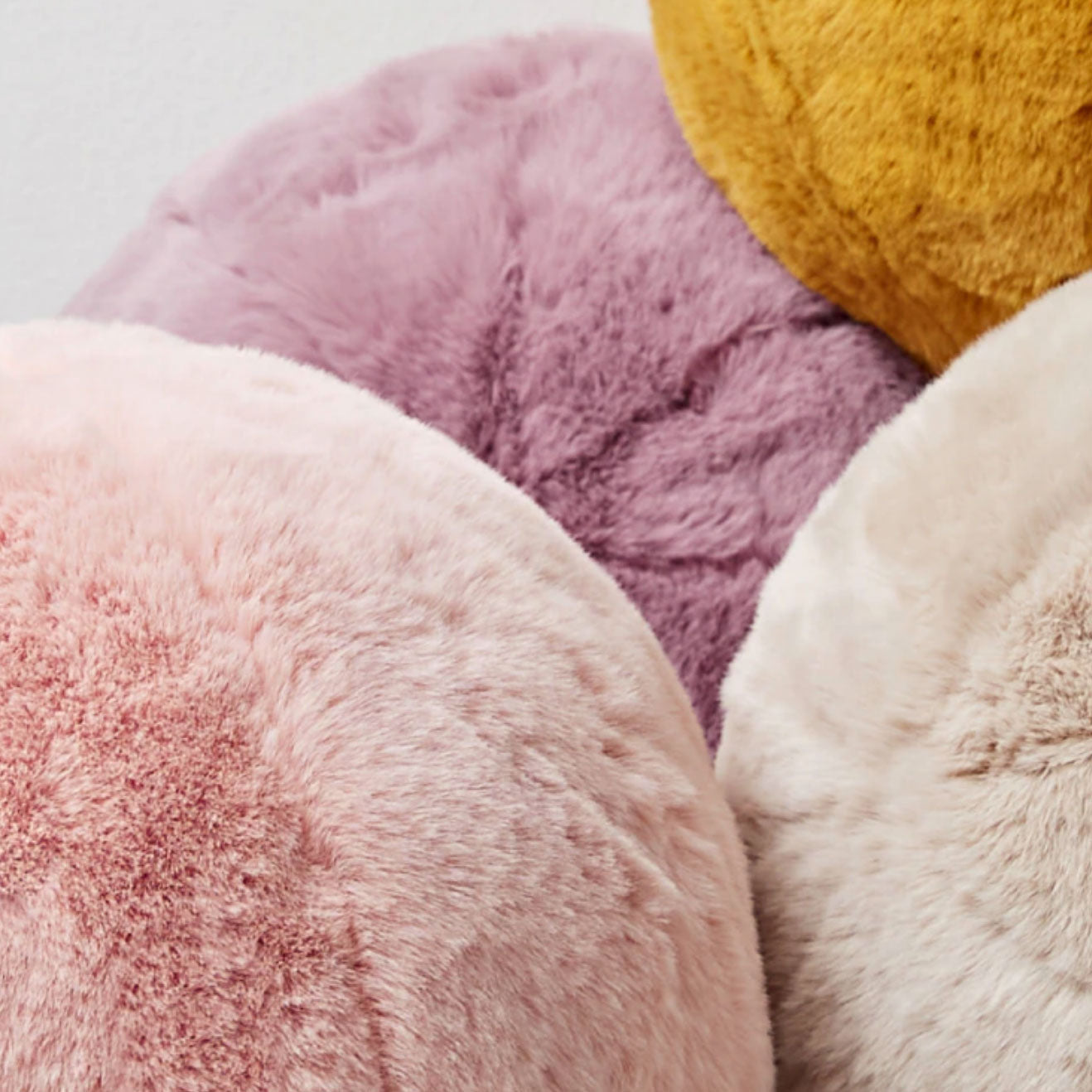 Short Fur Ball Pillow