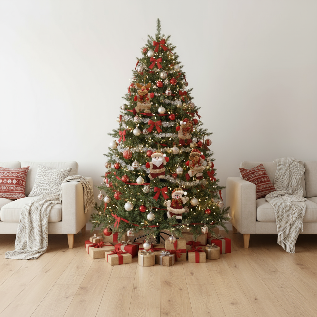 Shiny Christmas Ornaments Set of 4 | Christmas Tree Balls Plastic