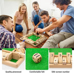 Shut the Box wooden game – Traditional dice game for children & adults