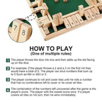 Shut the Box wooden game – Traditional dice game for children & adults