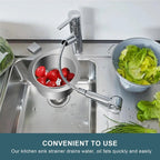 Strainer for sink in swan shape – Space-saving stainless steel drain filter